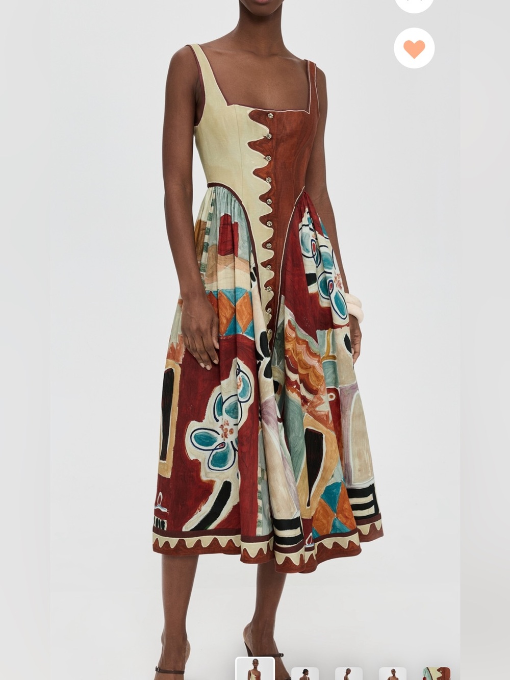 ALÉMAIS Michelle Square Neck Midi Dress- never worn, brand new alemais